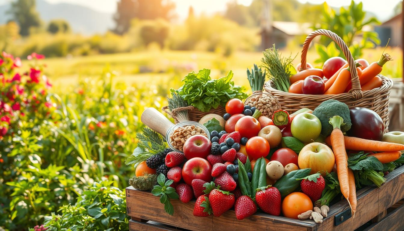 Gesunde Ernährung – frisches Obst und Gemüse